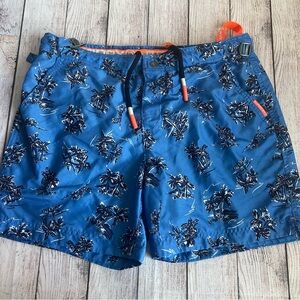 Superdry Swim Palm Tree Red Swim Trunks Large